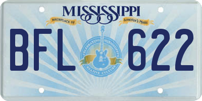 MS license plate BFL622
