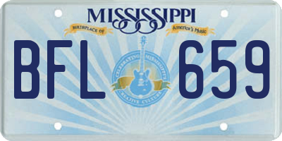 MS license plate BFL659