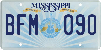 MS license plate BFM090