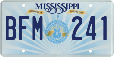 MS license plate BFM241