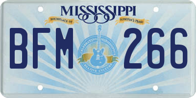 MS license plate BFM266