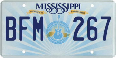 MS license plate BFM267