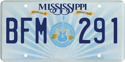 MS license plate BFM291