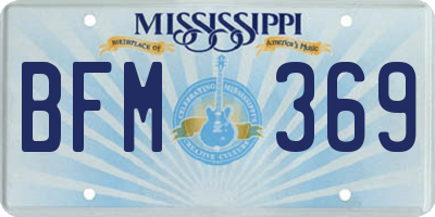 MS license plate BFM369