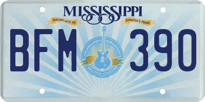 MS license plate BFM390