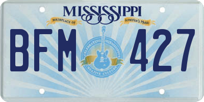 MS license plate BFM427