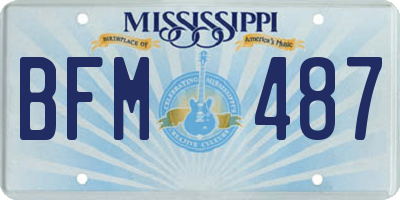 MS license plate BFM487