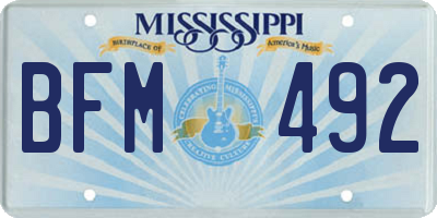 MS license plate BFM492