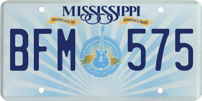 MS license plate BFM575
