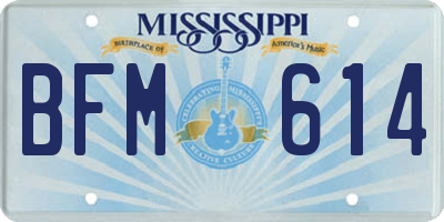 MS license plate BFM614