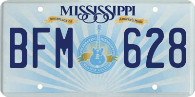 MS license plate BFM628