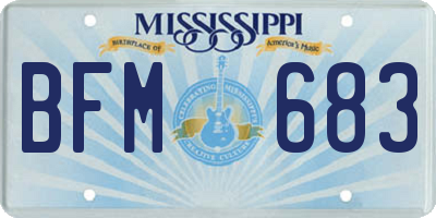 MS license plate BFM683