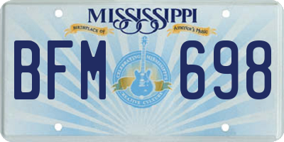 MS license plate BFM698