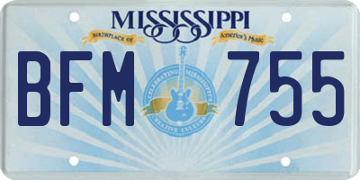 MS license plate BFM755