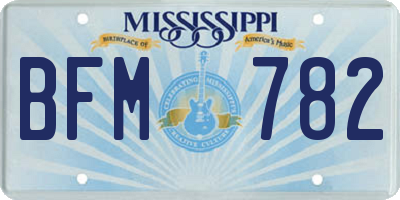 MS license plate BFM782