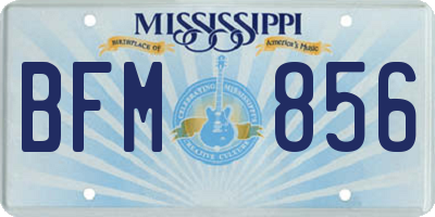 MS license plate BFM856