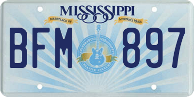 MS license plate BFM897