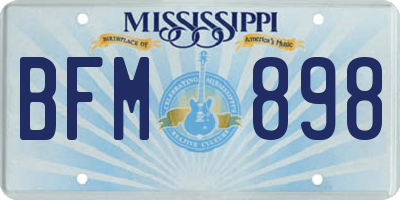 MS license plate BFM898