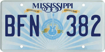 MS license plate BFN382