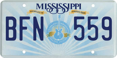 MS license plate BFN559