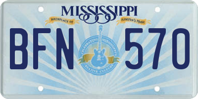 MS license plate BFN570