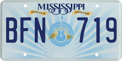 MS license plate BFN719