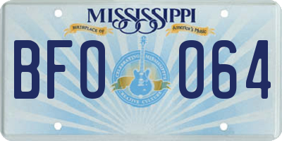 MS license plate BFO064
