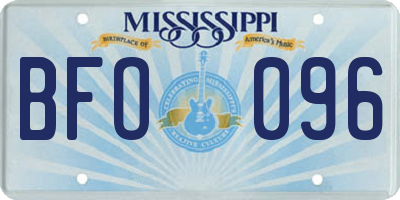 MS license plate BFO096