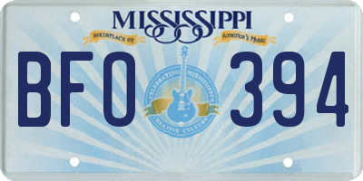 MS license plate BFO394