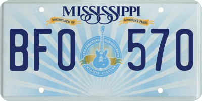 MS license plate BFO570
