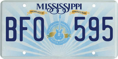 MS license plate BFO595