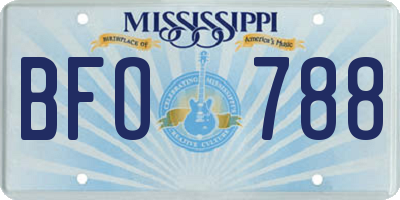 MS license plate BFO788