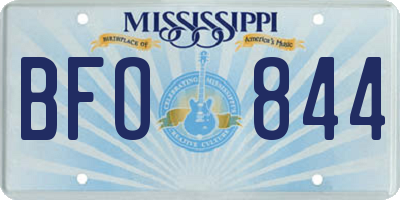MS license plate BFO844