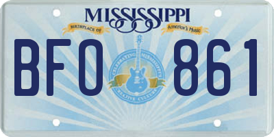 MS license plate BFO861