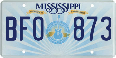 MS license plate BFO873