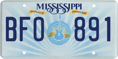 MS license plate BFO891
