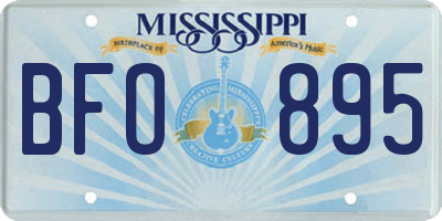 MS license plate BFO895