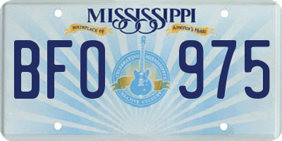 MS license plate BFO975