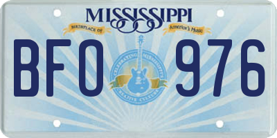 MS license plate BFO976