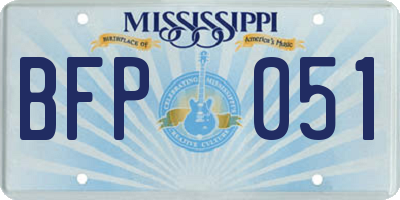 MS license plate BFP051