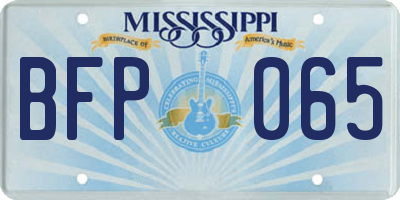 MS license plate BFP065