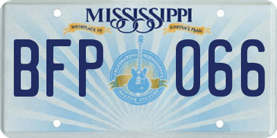 MS license plate BFP066