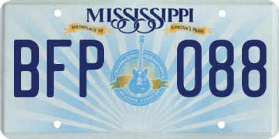 MS license plate BFP088