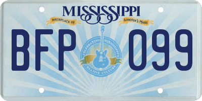 MS license plate BFP099