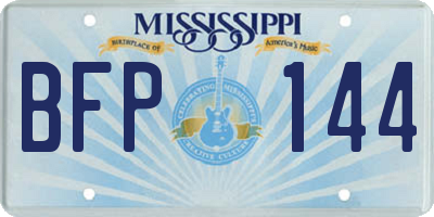 MS license plate BFP144