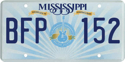 MS license plate BFP152