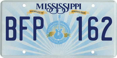 MS license plate BFP162