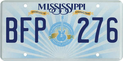 MS license plate BFP276