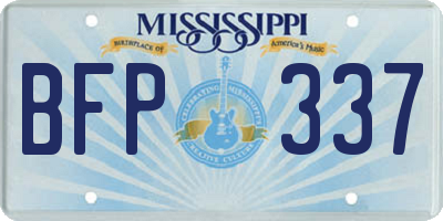 MS license plate BFP337