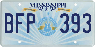 MS license plate BFP393